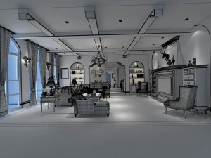 family - kitchen - restaurant 88 3D Model