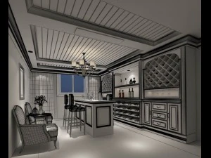 family - kitchen - restaurant 89 3D Model