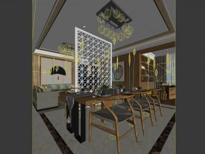 family - kitchen - restaurant 91 3D Model