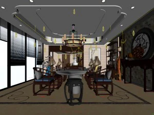 family - kitchen - restaurant 93 3D Model