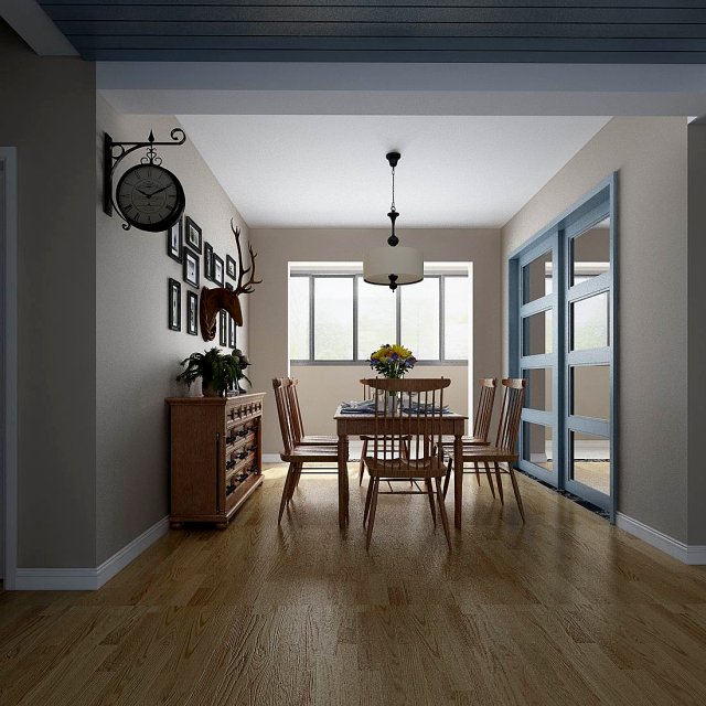 family - kitchen - restaurant 95 Modelo 3D .c4d .max .obj .3ds .fbx .stl .blend