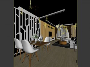 family - kitchen - restaurant 101 3D Model