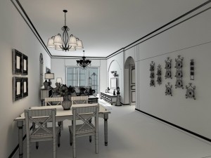 family - kitchen - restaurant 102 Modelo 3D