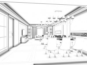 family - kitchen - restaurant 103 3D Model
