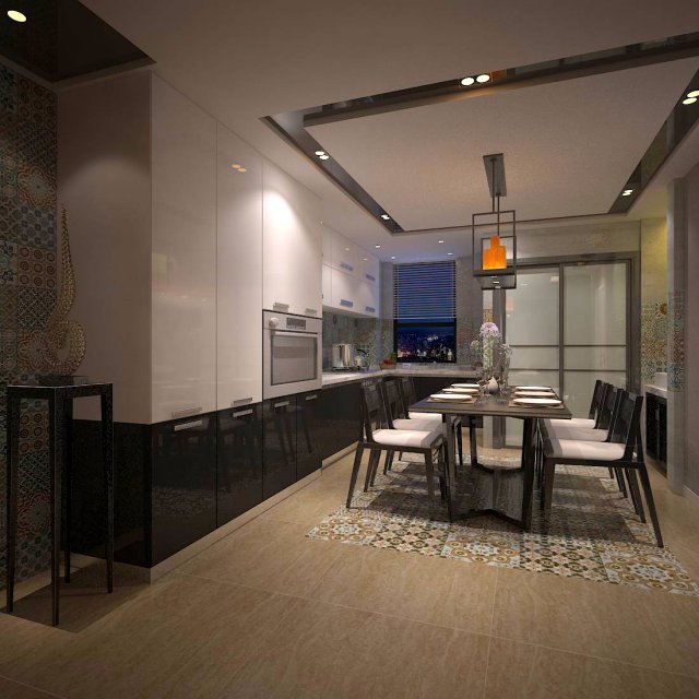 family - kitchen - restaurant 105 Modèle 3D .c4d .max .obj .3ds .fbx .stl .blend 