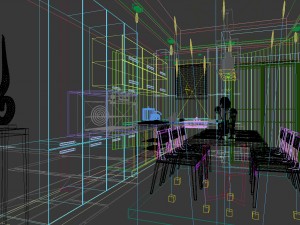 family - kitchen - restaurant 105 Modèle 3D