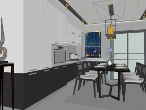 family - kitchen - restaurant 105 Modèle 3D