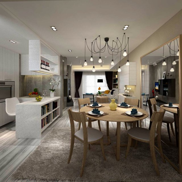 family - kitchen - restaurant 106 3D 模型 .c4d .max .obj .3ds .fbx .stl .blend 