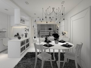 family - kitchen - restaurant 106 3D 模型