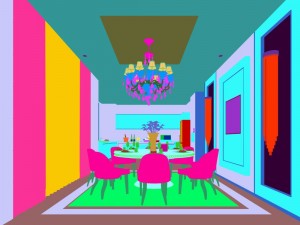 family - kitchen - restaurant 108 Modèle 3D