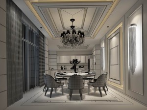 family - kitchen - restaurant 108 Modèle 3D