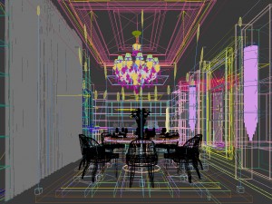 family - kitchen - restaurant 108 Modèle 3D