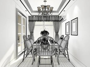 family - kitchen - restaurant 109 3D Model