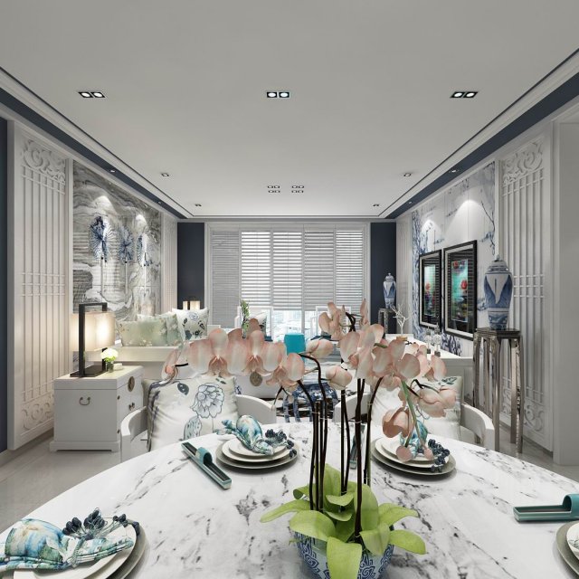 family - kitchen - restaurant 110 3D Model .c4d .max .obj .3ds .fbx .stl .blend 