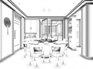 family - kitchen - restaurant 110 3D Model