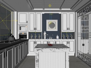 family - kitchen - restaurant 110 3D Model