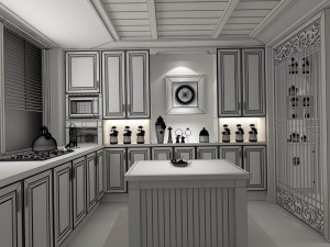 family - kitchen - restaurant 110 3D Model