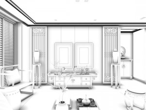 family - kitchen - restaurant 110 3D Model