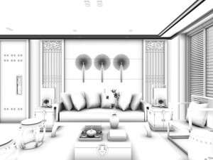 family - kitchen - restaurant 110 3D Model