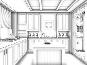 family - kitchen - restaurant 110 3D Model