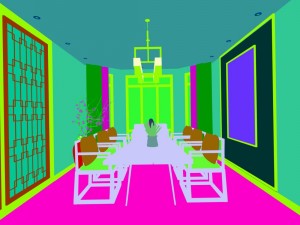 family - kitchen - restaurant 111 Model 3D