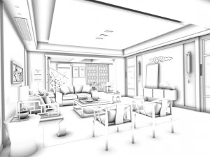 family - kitchen - restaurant 111 3D Model