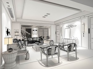 family - kitchen - restaurant 111 Model 3D