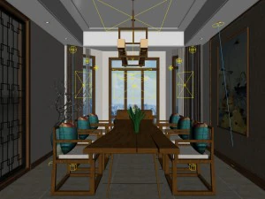 family - kitchen - restaurant 111 3D Model