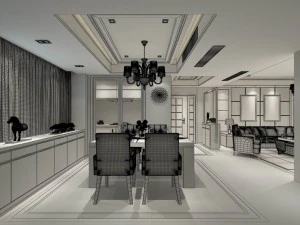 famiglia - cucina - ristorante 116 Modello 3D