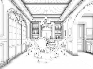 family - kitchen - restaurant 120 Modelo 3D