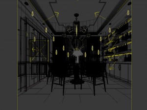 family - kitchen - restaurant 123 3D Model