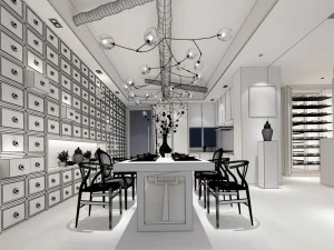 family - kitchen - restaurant 125 3D Model