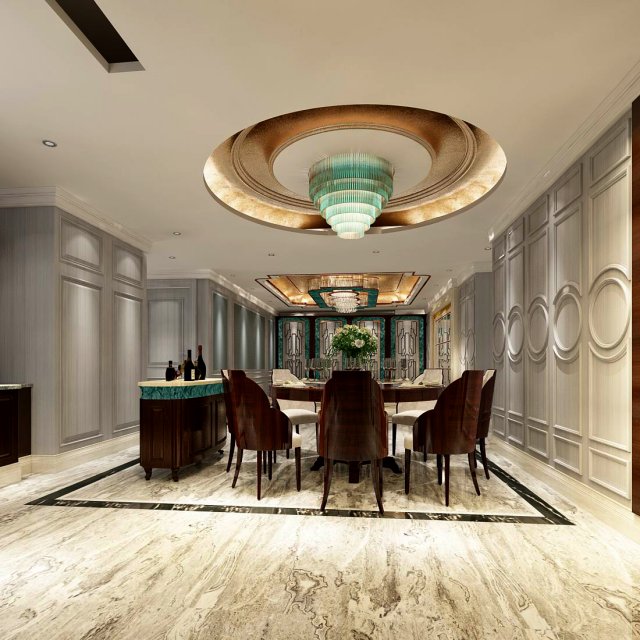 family - kitchen - restaurant 128 3D Модель .c4d .max .obj .3ds .fbx .stl .blend