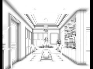 family - kitchen - restaurant 129 3D Model