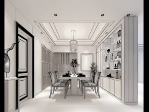 family - kitchen - restaurant 129 3D Model