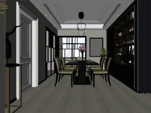 family - kitchen - restaurant 129 3D Model