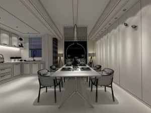 family - kitchen - restaurant 130 3D Model