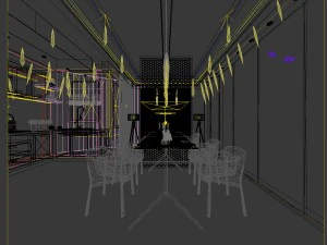 family - kitchen - restaurant 130 3D Model
