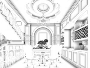 family - kitchen - restaurant 133 3D Model