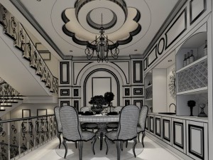 family - kitchen - restaurant 133 3D Model