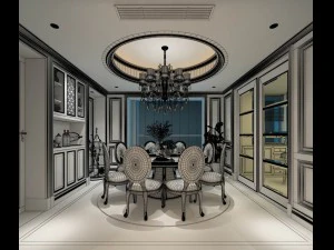 family - kitchen - restaurant 134 3D Model