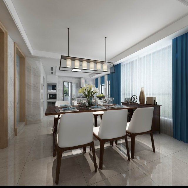family - kitchen - restaurant 135 3D-Modell .c4d .max .obj .3ds .fbx .stl .blend 