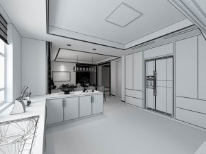family - kitchen - restaurant 135 3D-Modell