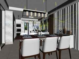 family - kitchen - restaurant 135 3D-Modell