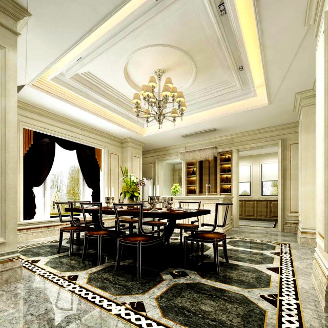 family - kitchen - restaurant 139 3D Model .c4d .max .obj .3ds .fbx .stl .blend 