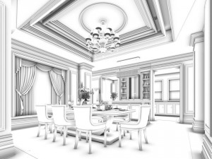 family - kitchen - restaurant 139 3D Model