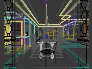 family - kitchen - restaurant 141 3D Model