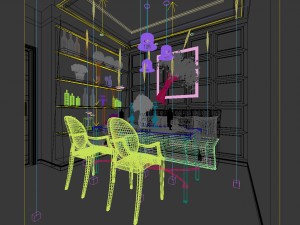 family - kitchen - restaurant 142 3D Модель