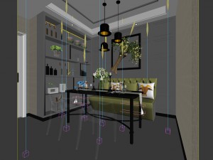 family - kitchen - restaurant 142 3D Модель