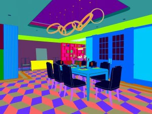 family - kitchen - restaurant 143 3D Model